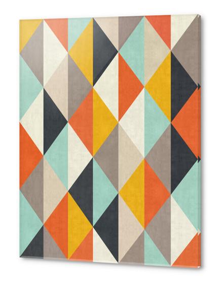 Geometric and colorful chevron Acrylic prints by Vitor Costa