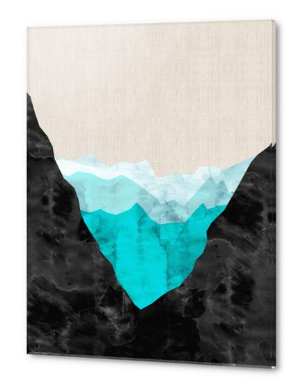 Geometric landscape watercolor I Acrylic prints by Vitor Costa