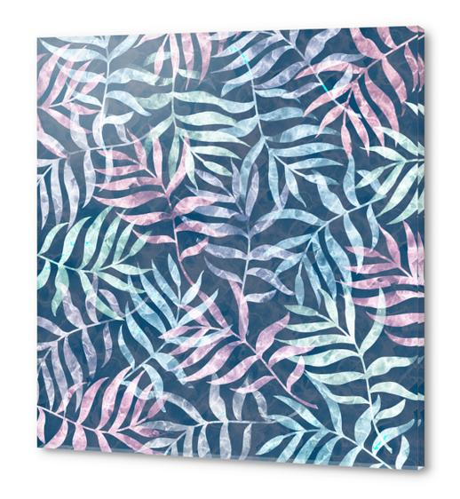 Watercolor Tropical Palm Leaves X 0.6 Acrylic prints by Amir Faysal