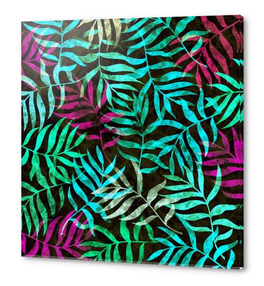 Watercolor Tropical Palm Leaves X 0.5 Acrylic prints by Amir Faysal