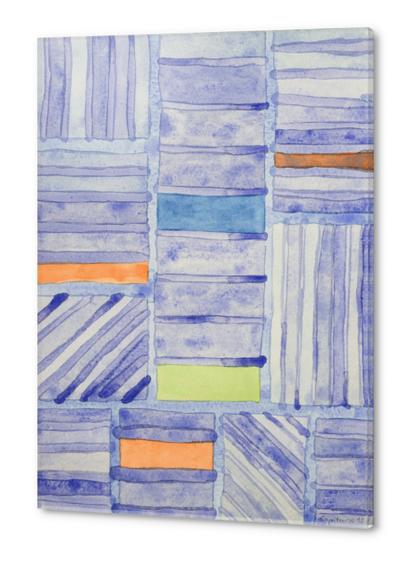 Blue Panel with Colorful Rectangles  Acrylic prints by Heidi Capitaine