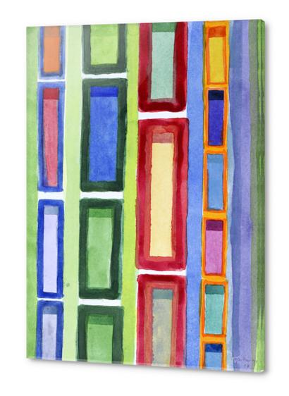 Narrow Frames in Vertical Rows Pattern Acrylic prints by Heidi Capitaine