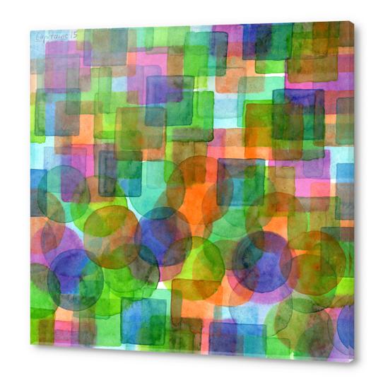 Befriended Squares and Bubbles  Acrylic prints by Heidi Capitaine