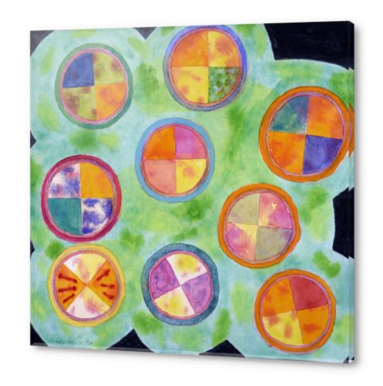 Mixed Colorful Colors in Circles  Acrylic prints by Heidi Capitaine