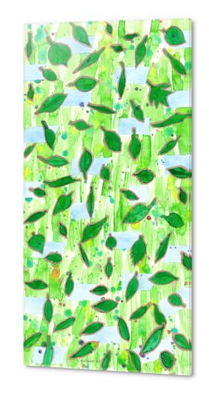 Modern Fresh Leaves Pattern in High Format  Acrylic prints by Heidi Capitaine