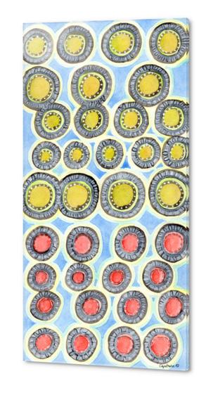 Yellow and Red Sunshine Pattern  Acrylic prints by Heidi Capitaine