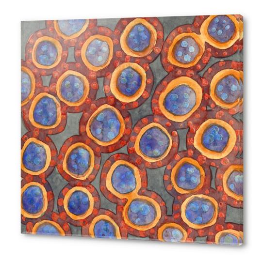 Shining Dotted Circles Pattern Acrylic prints by Heidi Capitaine