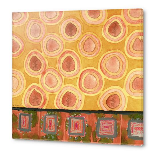 Flying Orange Circles Acrylic prints by Heidi Capitaine