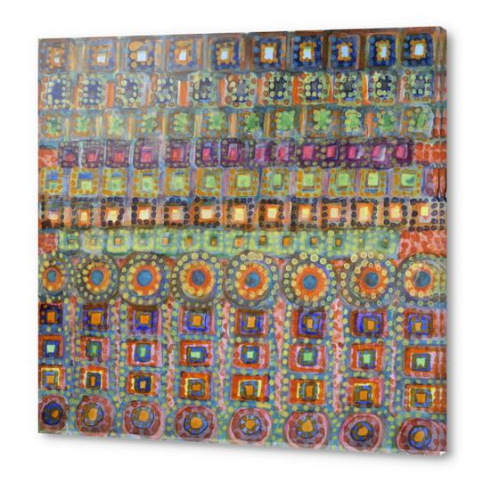 Marvellous Rows of Squares and Circles with Points Acrylic prints by Heidi Capitaine