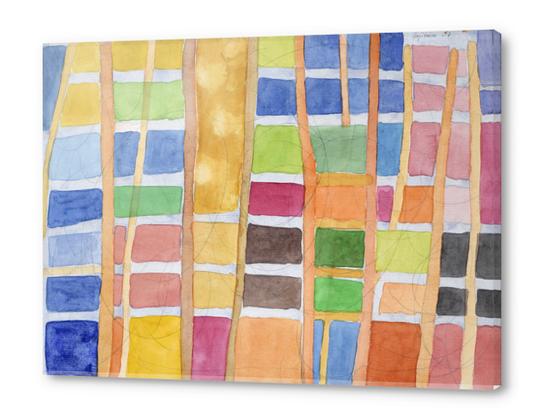 Rectangle Pattern With Sticks Acrylic prints by Heidi Capitaine