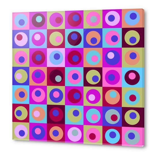 Circles in Squares Pattern Acrylic prints by Divotomezove