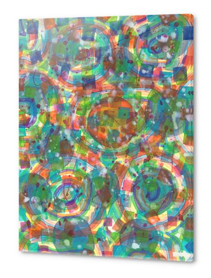 Circles And Squares under Clouds  Acrylic prints by Heidi Capitaine