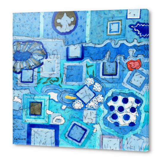 Blue Room with Blue Frames Acrylic prints by Heidi Capitaine