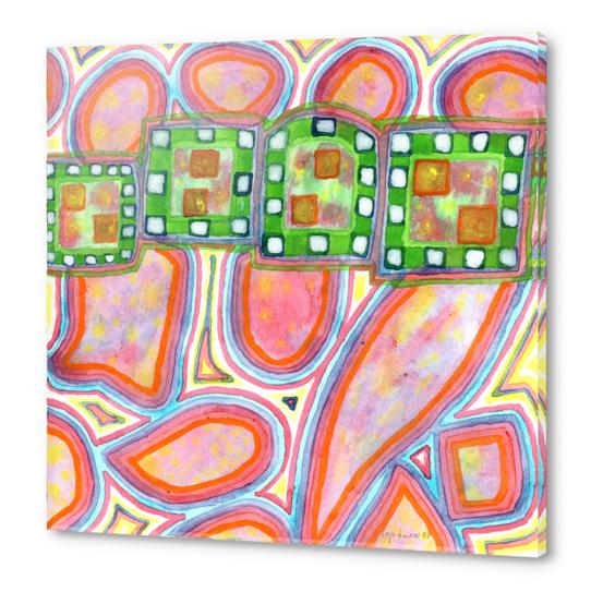 Green Band over Red Cells  Acrylic prints by Heidi Capitaine