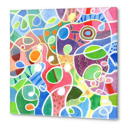 Jubilant Loops Pattern  Acrylic prints by Heidi Capitaine