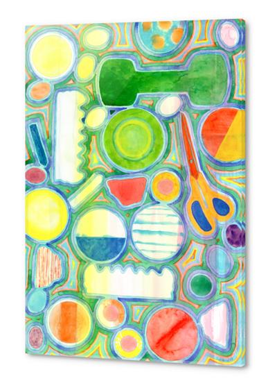 Picturesque Shapes Pattern with a Scissors  Acrylic prints by Heidi Capitaine