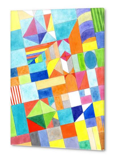 Playful Colorful Architectural Pattern  Acrylic prints by Heidi Capitaine