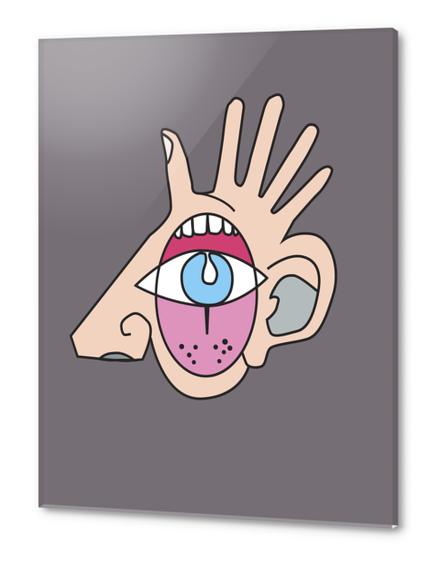 The five senses mask Acrylic prints by Yann Tobey