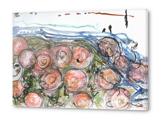 Watered Roses Acrylic prints by Heidi Capitaine