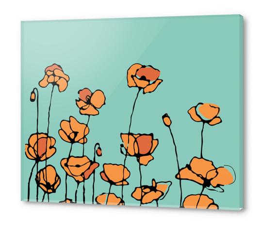 American Poppies 1 Acrylic prints by Vic Storia