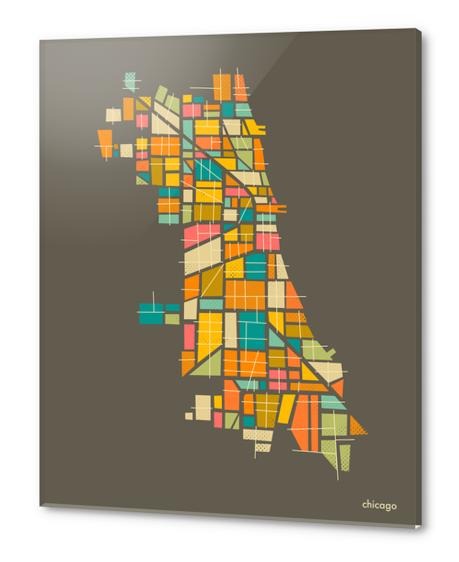 CHICAGO NEIGHBORHOODS Acrylic prints by Jazzberry Blue
