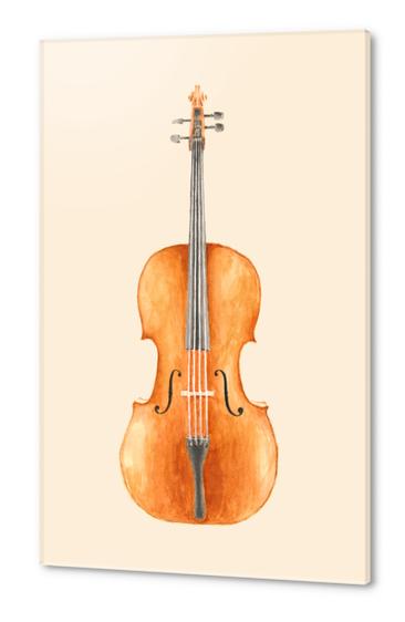 Cello - Watercolors Acrylic prints by Florent Bodart - Speakerine