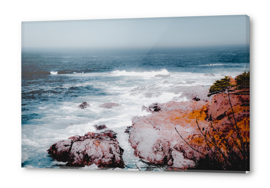 Ocean wave with beautiful scenic at Big Sur, Highway1, California, USA Acrylic prints by Timmy333