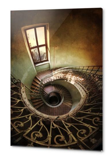 Spiral staircaise with a window Acrylic prints by Jarek Blaminsky