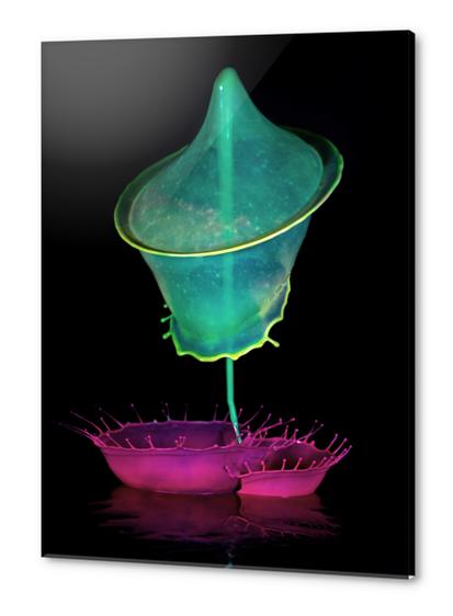 Pink and green composition Acrylic prints by Jarek Blaminsky