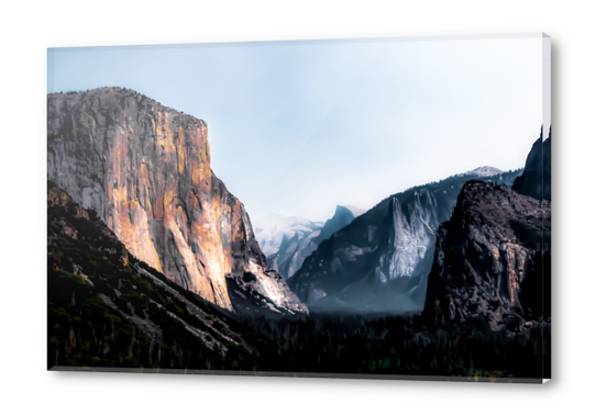 mountain view with blue sky at Yosemite national park, California, USA Acrylic prints by Timmy333