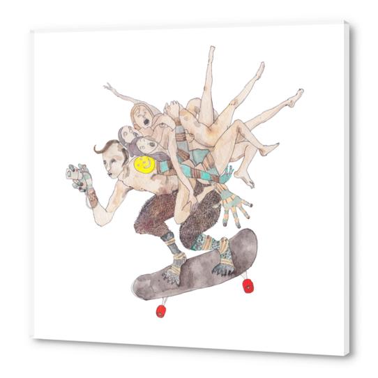 Satiro Skater Acrylic prints by electrobudista