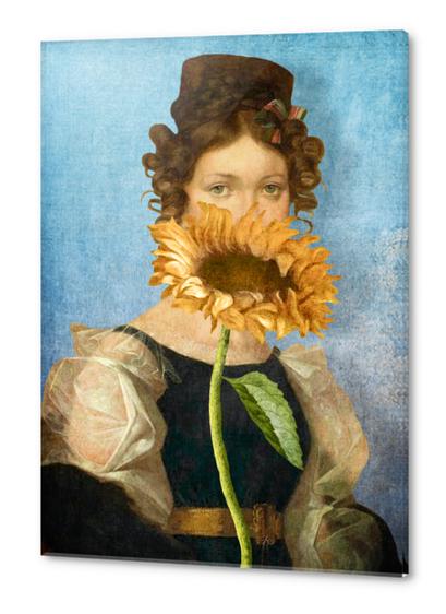 Girl with Sunflower 1 Acrylic prints by DVerissimo