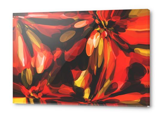 red black and yellow circle pattern abstract background Acrylic prints by Timmy333