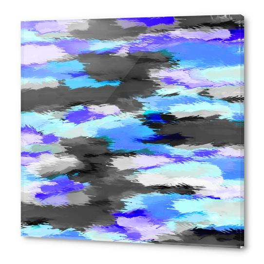 purple blue and black painting texture abstract background Acrylic prints by Timmy333