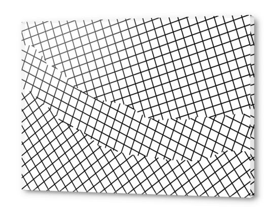 geometric square shape pattern abstract background in black and white Acrylic prints by Timmy333