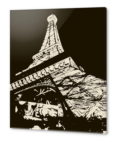 drawing Eiffel Tower, Paris in black and white Acrylic prints by Timmy333