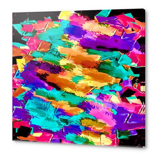 pink purple green yellow brown painting texture abstract background Acrylic prints by Timmy333