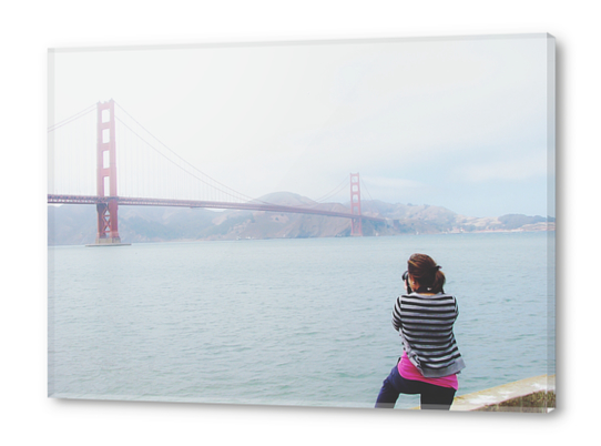 taking picture at Golden Gate bridge, San Francisco, USA Acrylic prints by Timmy333