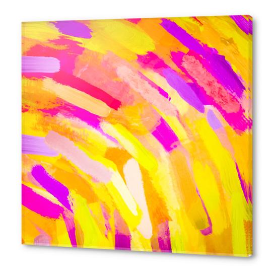 graffiti painting texture abstract in yellow pink purple Acrylic prints by Timmy333