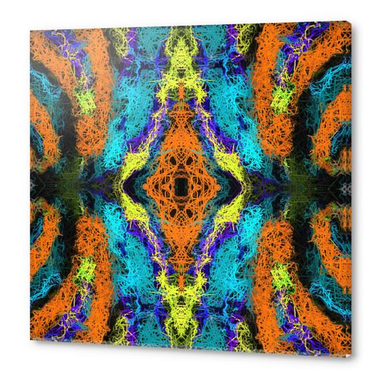 psychedelic graffiti geometric drawing abstract in orange yellow blue purple Acrylic prints by Timmy333