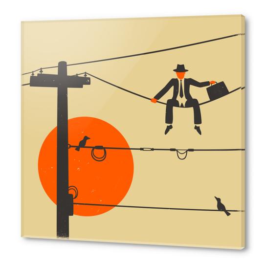 MAN ON A WIRE Acrylic prints by Jazzberry Blue