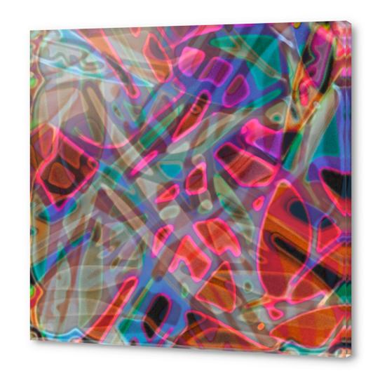 Colorful Abstract Stained Glass G297 Acrylic prints by MedusArt