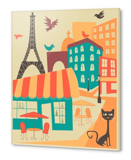 PARIS CAFE Acrylic prints by Jazzberry Blue