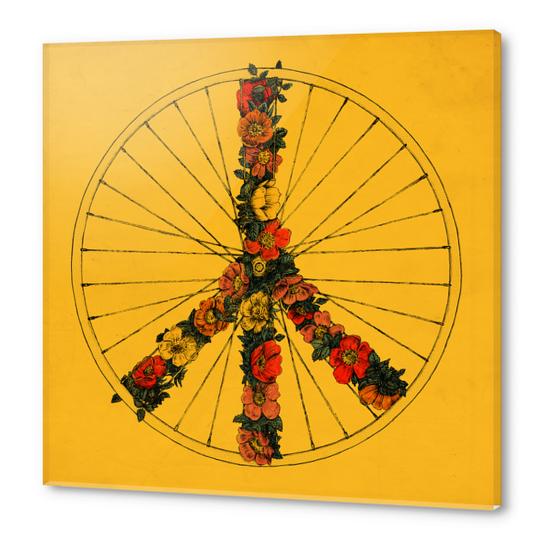 Peace & Bike (colors) Acrylic prints by Florent Bodart - Speakerine