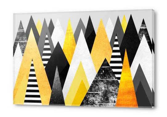 Yellow Peaks Acrylic prints by Elisabeth Fredriksson
