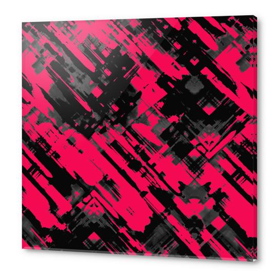 Hot pink and black digital art G75 Acrylic prints by MedusArt