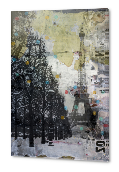 SNOW IN PARIS Acrylic prints by db Waterman