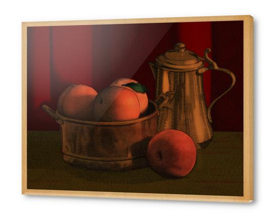 Still Life with Peaches Acrylic prints by MegShearer
