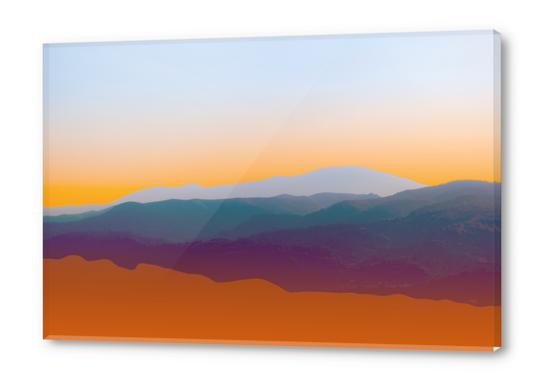 Sunset in Rhodes Acrylic prints by fokafoka