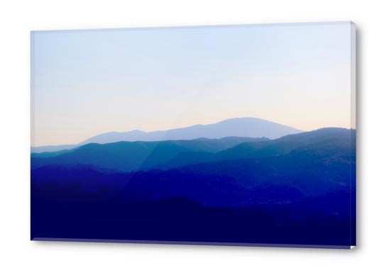 Sunset in Rhodes Shades of Indigo Acrylic prints by fokafoka